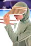 Diamond Patterned Beige Visor Hat 14395 - 2