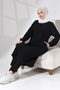 Women's Wrapped Fabric Hidden Zipper Double Suit Hajj Umrah Clothing Black - 6