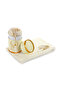 Special Cylinder Boxed Set with Pearl Prayer Beads Tulle Shawl Cream Color - 2