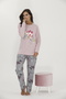 Autumn Battal Long Sleeve Pajama Bottom Long Floral Pajama Set - 2