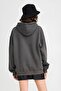 Unisex Anthracite Basic Sweatshirt Hoodie - 3