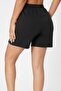 Women's Black Wide Cut Combed Cotton Shorts - 3