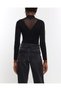 Bodysuit with Collar and Sleeves with Tulle Details - 2