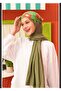 شال قطن أخضر ممشط