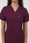 Scrubs Plum V-Neck Surgical Suit & Bonnet - 7