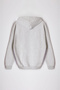 Gri Oversize/Geniş Kesim Kapüşonlu Etiketli İçi Polar/Sıcak Tutan Sweatshirt TMNAW21SW2005 - 4