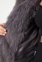 Women's Anthracite Faux Fur Vest Yl00003 - 9