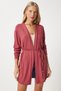 Women's Pink Seasonal Knitted Sweater Cardigan En00620 - 4