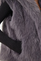 Women's Anthracite Faux Fur Vest Yl00003 - 8