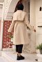 Trench Coat with Shoulder Epaulet Detail Beige 4428 - 5