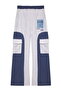 Gray Striped Match Elastic Waist Sweatpants - 2