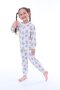 100% Cotton Floral Patterned Long Sleeve Girls' Pajama Set (3,4,5,6,7,8 Years) - 4