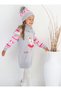 Girl's Sweater Beret and Neck Collar Knitwear Dress Set of 3 - 5