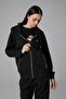 Zippered Hooded Women's Sweat Ef171-Bk - 2