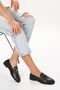 Black Matte Soft Leather Platinum Buckle Detailed Genuine Leather Shoes - 3
