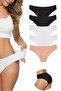 Women's Laser Cut Seamless Flexible Non-Marking Gathering Panties, Pack of 5