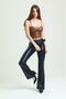 Faux Leather Bustier with Zippered Back Strap and Glop |   Bust34603 Tan - 7