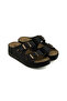 Black Beige Red Double Buckle Orthopedic/Anatomic Non-Slip Thick and Medium Sole Comfortable Indoor Slippers - 4