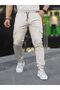 Lycra Stone Color Cargo Pants with elastic waist and legs