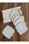 6 Pieces of Embroidered Coffee Cocktail Presentation Napkin suitable for Etamine Processing - 4
