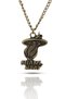 Miami Heat Nba Team Figure Necklace - Antique Yellow Finish Classic with Chain