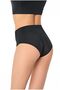 Women's Black Bato Panties Seamless Laser Cut Non-Marking Gathering Silicone