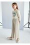Girl's Pleated Pants Beige 7544 - 3
