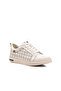 10206 White Lace-Up Genuine Leather Men's Sneakers - 3