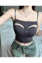 Chole Imported Cotton Chest Cut-Out Ring Detailed Thin Strap Bustier/Crop