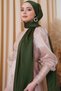 Evening Dress Shiny Satin Textured Hijab, Evening Dress Chiffon Khaki Green Shawl