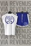 Tennis Club Back Printed White Zero Sleeve Sport Tshirt and Blue Shorts Sport Set