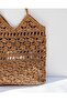 Patterned Straw Bag - 2