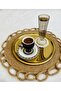 12-Piece Stainless Steel Round, Square Coffee Cake Serving Tray Decorative Presentation Tray - 2