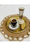 12-Piece Stainless Steel Round Coffee Cake Serving Tray Decorative Presentation Tray Silver Gold - 3