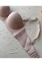 Whitney Imported Ektsra Push up Hand Covered Heart Detailed Seamless Soft Bra Without Underwire - 6