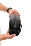 Black Genuine Leather Men's Shaving Hand Portfolio&Clutch Care Bag - 5