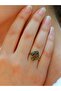 Natural Stone Tiger's Eye Natural Stone Antique Adjustable Women's Ring Euy20Kg