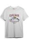 Mountain Explorer Mountaineer Traveler-Explorer Regular Fit 100% Cotton Crew Neck White T-Shirt - 2