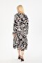 WOMEN'S PLUS SIZE BELOW KNEE SQUARE COLLAR LONG SLEEVE VISCOSE COMBED STYLISH DESIGN COMFORTABLE DRESS - 2