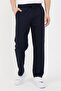 Navy Blue Men's Straight Leg Comfortable Cut Seasonal Premium Fabric Sweatpants