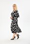 WOMEN'S PLUS SIZE BELOW KNEE SQUARE COLLAR LONG SLEEVE VISCOSE COMBED STYLISH DESIGN COMFORTABLE DRESS - 6