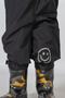 Black Thermal Fiber Thick Jumpsuit with Straps - 7