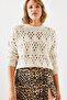 Women's Ecru Openwork Sweater 20246200 - 3