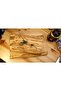 Set of 2 Olive Tree Special Edge Natural Wood Cutting Presentation Meat Bread Chopping Board - 2