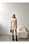 Crew Neck - Short Sleeve Knitwear Dress - 3