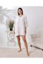 White 4 Layer Muslin Hooded Adult Women's Poncho