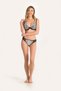 Women's Black and White Patterned Underwire Bra Bralet Set - 2