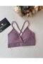 Aurafit Cross Back Deep Decolletage Sports Bra/Bustier with Strap-9026