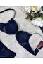 Le Jardin Shiny Glitter String Brodeled Push-Up Bra Panty Set-5065 - 3