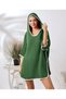 Forest Green 4 Layer Muslin Hooded Adult Women's Poncho - 6